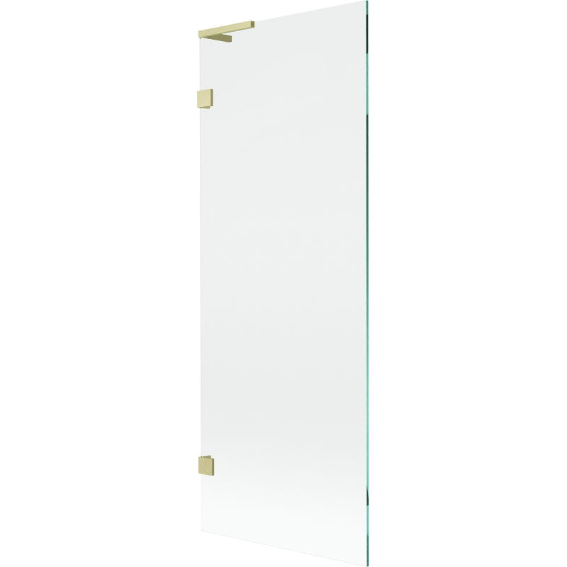 Mexen Lunar L параван за вана с едно крило 70 x 150 см, прозрачен, златист мат - 897L-070-000-55-00