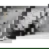 Mexen Lunar L ляви врати за душ 140 см, прозрачни, четка gun gray - 834SL-140-050-66-00-L