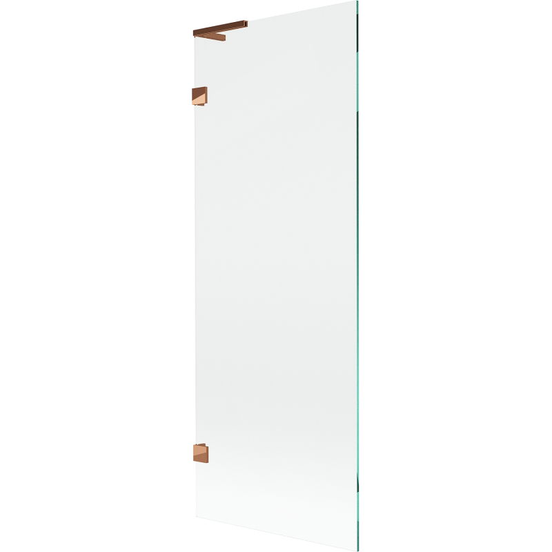 Mexen Lunar L параван за вана с 1 крило 70 x 150 см, прозрачен, розово злато - 897L-070-000-60-00