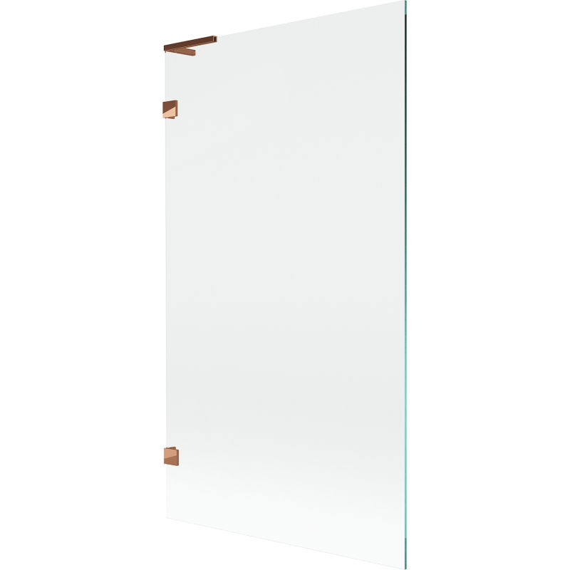 Mexen Lunar L параван за вана с едно крило 100 x 150 см, прозрачен, розово злато - 897L-100-000-60-00