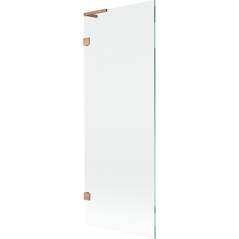 Mexen Lunar L параван за вана 1-крилен 70 x 150 cm, прозрачен, четкана мед - 897L-070-000-65-00