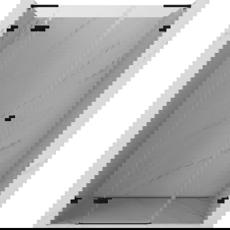 Mexen Lunar L душ кабина с врати на панти наляво 135 см, прозрачна, черна - 834SL-135-050-70-00-L