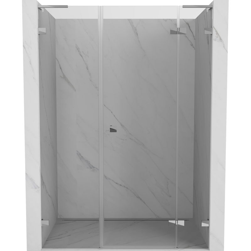 Mexen Lunar L десни отворени врати за душ 120 см, прозрачно, хром - 834SL-120-050-01-00-P