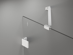 Mexen Lunar параван за вана 2-крилен ляв 90 x 150 см, прозрачен, бял - 897-090-100-20-00-L