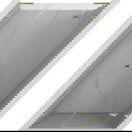 Mexen Lunar L панти за душ кабина десни 130 см, прозрачен, златен - 834SL-130-050-50-00-P