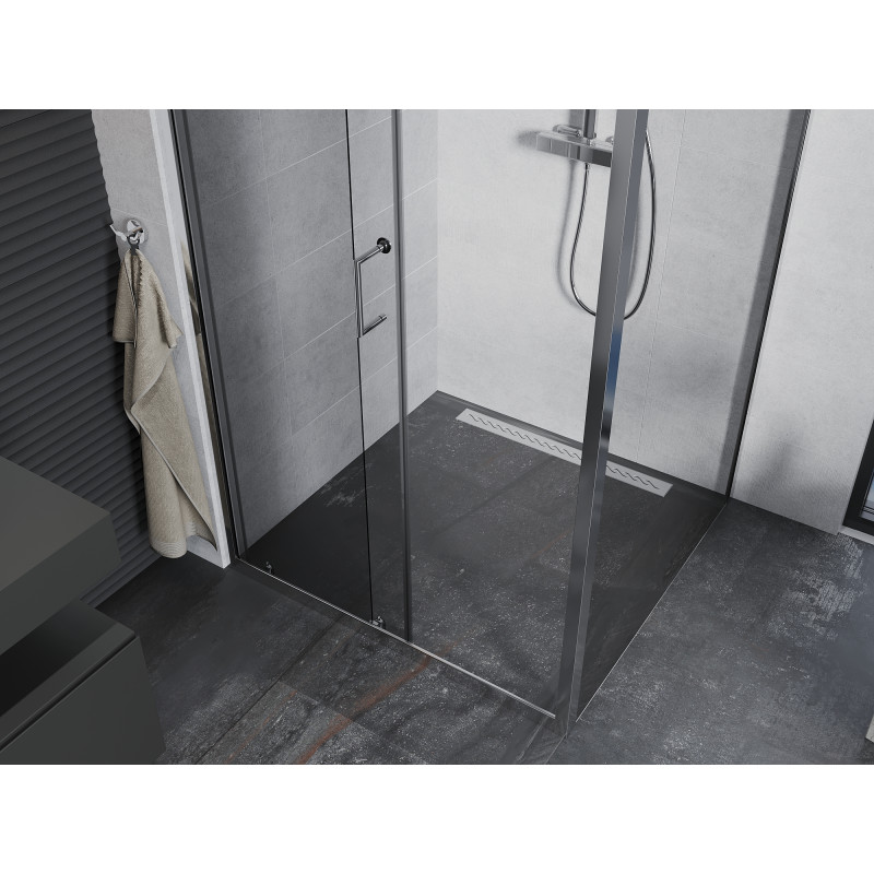 Mexen Apia плъзгаща се душ кабина 100 x 100 см, прозрачна, хром - 840-100-100-01-00