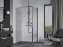 Mexen Apia плъзгаща се душ кабина 125 x 90 см, прозрачна, хром - 840-125-090-01-00