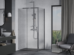 Mexen Apia душ кабина разтегателна 130 x 80 см, прозрачна, хром - 840-130-080-01-00