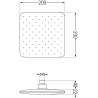 Mexen D-62 душ глава 20x20 см, розово злато - 79762-60