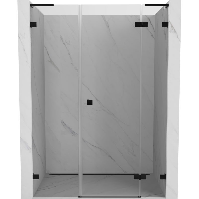 Mexen Lunar L душ кабина отваряема врата дясна 155 см, прозрачна, черна - 834SL-155-050-70-00-P