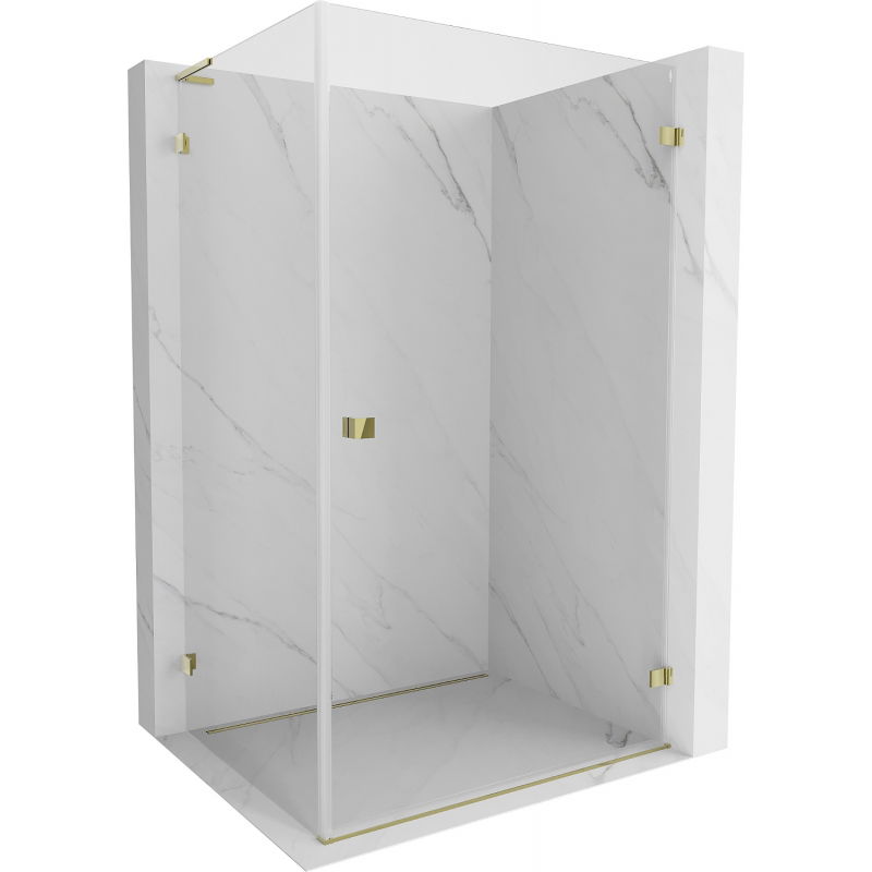 Mexen Lunar-B L душ кабина врата дясна 95 x 70 см, прозрачна, златна - 832L-095-070-50-00-P