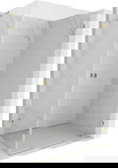 Mexen Lunar-B L душ кабина с отваряща се врата дясна 95 x 90 см, прозрачна, златна - 832L-095-090-50-00-P