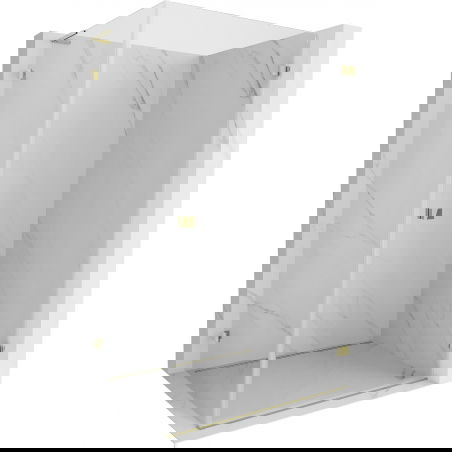 Mexen Lunar-B L дясна врата на душ кабина 100 x 80 см, прозрачна, златна - 832L-100-080-50-00-P