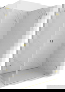 Mexen Lunar-B L дясна врата на душ кабина 100 x 80 см, прозрачна, златна - 832L-100-080-50-00-P