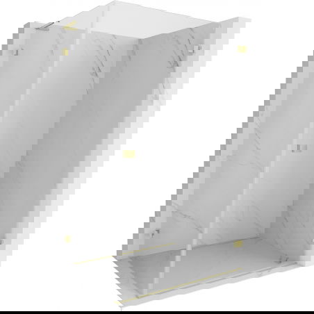 Mexen Lunar-B L душ-кабина с врата, дясна 80 x 70 см, прозрачна, матово злато - 832L-080-070-55-00-P