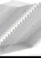 Mexen Lunar-B L душ кабина с врати на панти дясна 95 x 90 cm, прозрачна, златна четка - 832L-095-090-55-00-P