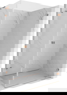 Mexen Lunar-B L кабина за душ с врати – дясна, 75 x 70 см, прозрачно стъкло, четкан мед - 832L-075-070-65-00-P