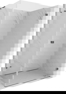 Mexen Lunar-B L сгъваема душ кабина дясна 85 x 80 см, прозрачна, четка сив металик - 832L-085-080-66-00-P