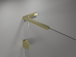 Mexen Lunar L параван за баня с 2 врати, ляв 110 x 150 см, прозрачен, златист - 897L-110-100-50-00-L