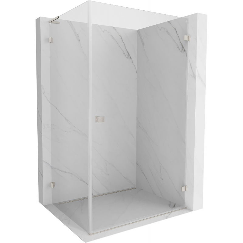 Mexen Lunar-B L прав душ кабина дясна 85 x 80 см, прозрачна, матов никел - 832L-085-080-97-00-P