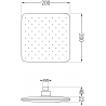 Mexen D-62 душ слушалка 20x20 см, черна - 79762-70