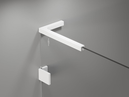 Mexen Lunar L Двукрилен параван за вана десен 110 x 150 см, прозрачен, бял - 897L-110-100-20-00-P