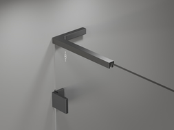 Mexen Lunar L параван за вана 2-крилен десен 100 x 150 см, прозрачен, gun metal - 897L-100-100-95-00-P