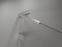 Mexen Lunar L параван за баня с две крила, десен, 100 x 150 см, прозрачен, четкан никел - 897L-100-100-97-00-P