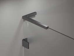 Mexen Lunar L дясна преграда за вана с 2 крила 90 x 150 см, прозрачна, цвят оръжеен метал - 897L-090-100-95-00-L