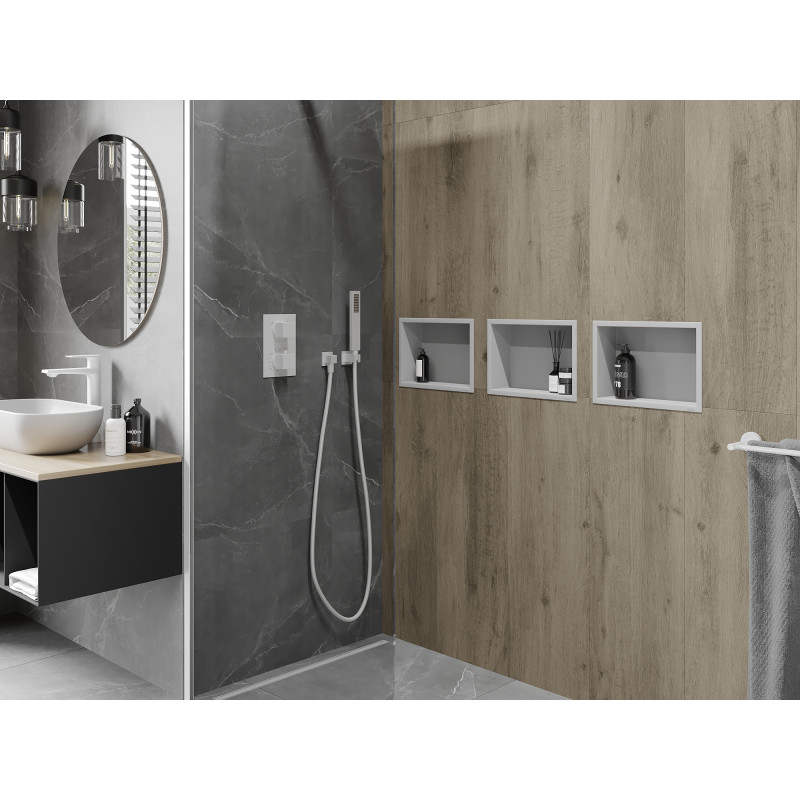 Mexen X-Wall-R нишева полица с фланец 30 x 20 cm, бяла - 1920302010