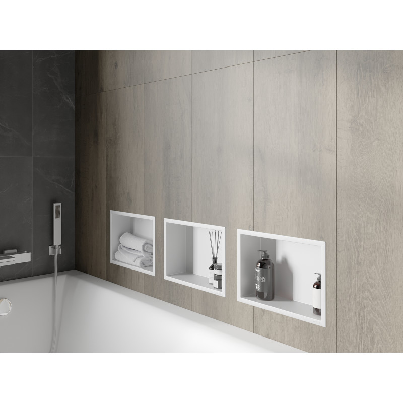 Mexen X-Wall-R нишева полица с фланец 30 x 20 cm, бяла - 1920302010