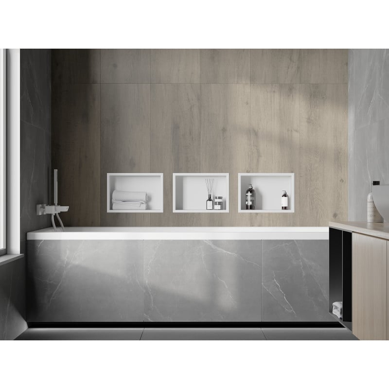 Mexen X-Wall-R нишова полица с фланец 30 x 20 см, бяла - 1920302010