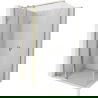 Mexen Mist T отваряема душ кабина 75 x 80 см, прозрачна, златна - 8A4T-075-080-50-00
