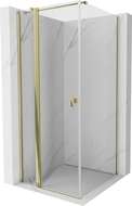 Mexen Mist T душ кабина с врата 90 x 90 см, прозрачна, златна - 8A4T-090-090-50-00