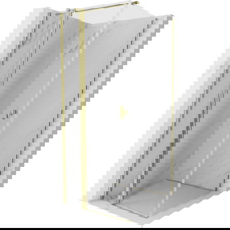 Mexen Mist T душ кабина въртяща се 95 x 95 см, прозрачна, златна - 8A4T-095-095-50-00