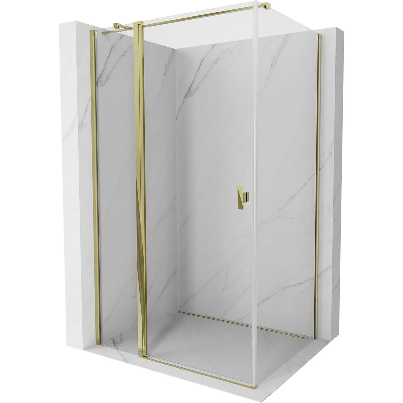 Mexen Mist T душ кабина с плъзгаща се врата 85 x 100 см, прозрачна, златна - 8A4T-085-100-50-00