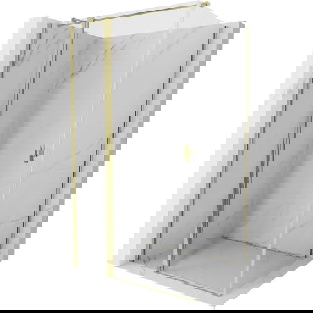 Mexen Mist T душ кабина с плъзгаща се врата 85 x 100 см, прозрачна, златна - 8A4T-085-100-50-00