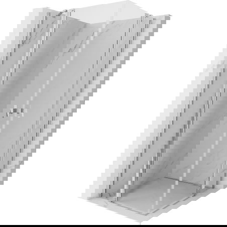 Mexen Mist Duo Душ кабина, отваряща се, 70 x 70 см, прозрачна, хром - 8A4-070-070-01-00