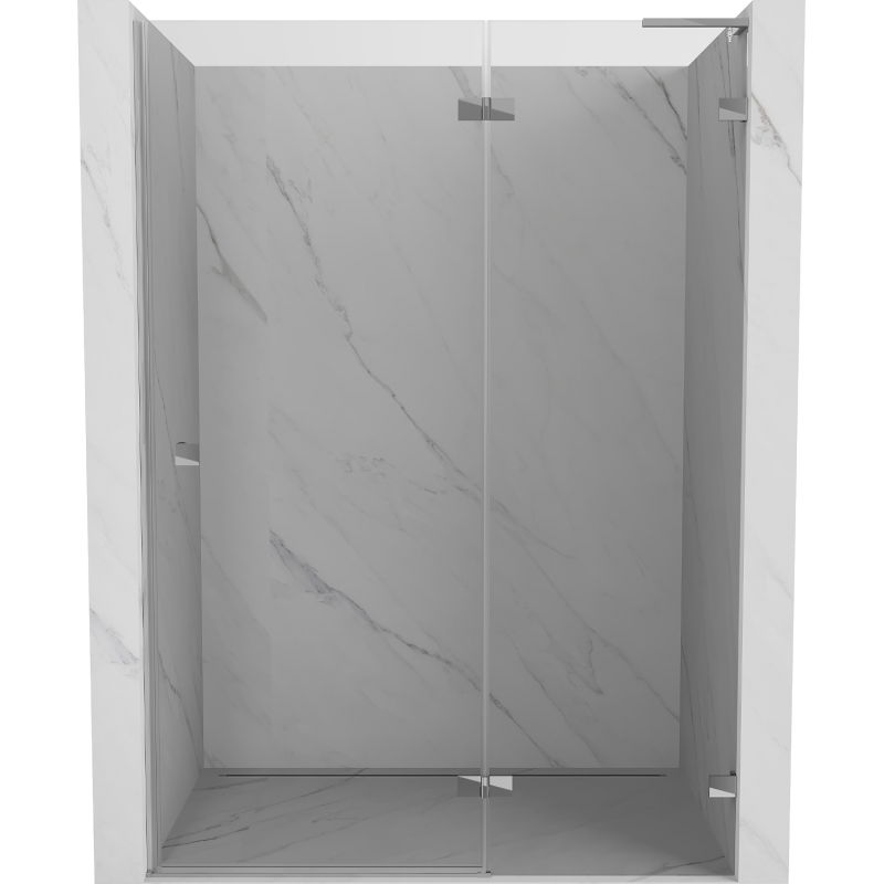 Mexen Lunar L окачена врата за душ, дясна, 130 см, прозрачна, хром - 834L-130-000-01-00-P