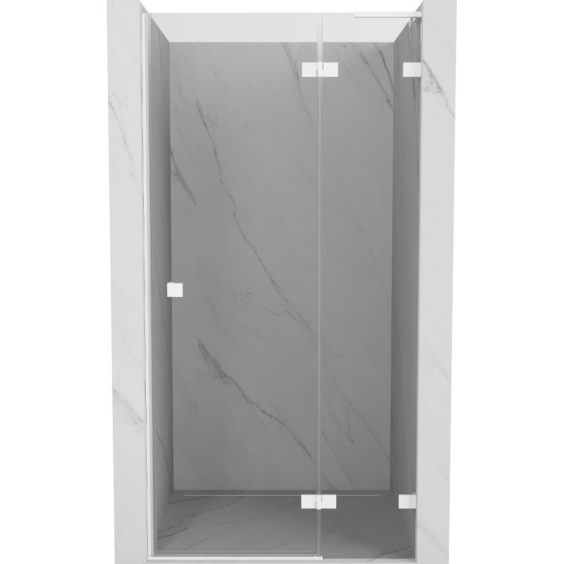 Mexen Lunar L врати за душ кабина отваряеми десни 95 см, прозрачни, бели - 834L-095-000-20-00-P