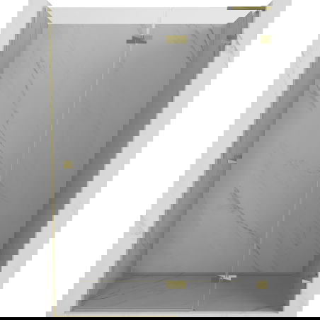 Mexen Lunar L врати за душ кабина, десни 140 см, прозрачни, златни - 834L-140-000-50-00-P