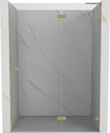 Mexen Lunar L десни люкове врати, прозрачни, златисто матови - 834L-140-000-55-00-P