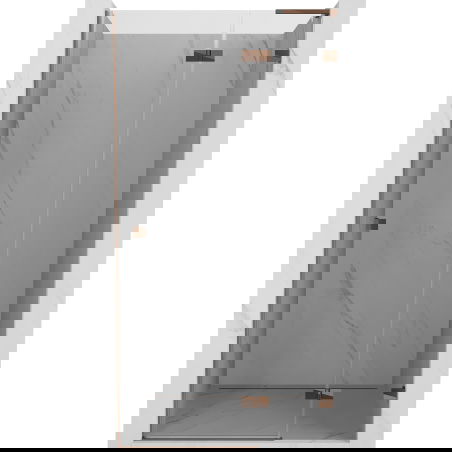 Mexen Lunar L врати за душ преграда, десни 75 см, прозрачни, розово злато - 834L-075-000-60-00-P