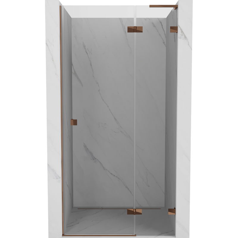 Mexen Lunar L дясна врата за душ кабина 85 см, прозрачна, розово злато - 834L-085-000-60-00-P
