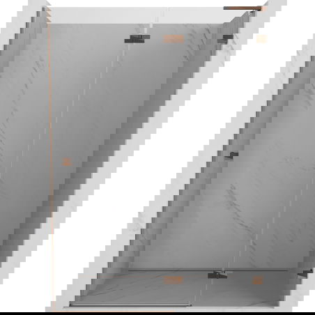 Mexen Lunar L врата за душ кабина с отваряеми врати десни 135 см, прозрачни, розово злато - 834L-135-000-60-00-P