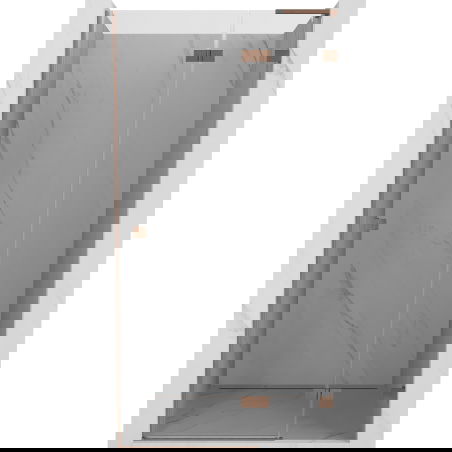 Mexen Lunar L десен панти за душ 75 см, прозрачно, четкана мед - 834L-075-000-65-00-P