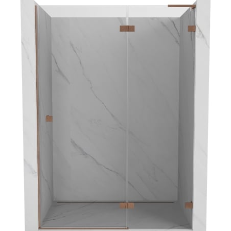 Mexen Lunar L душ кабина на панти дясна 140 см, прозрачна, матирана мед - 834L-140-000-65-00-P
