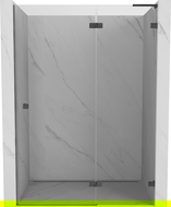 Mexen Lunar L врати за душ кабина с отваряне надясно 135 см, прозрачно стъкло, четка gun gray - 834L-135-000-66-00-P