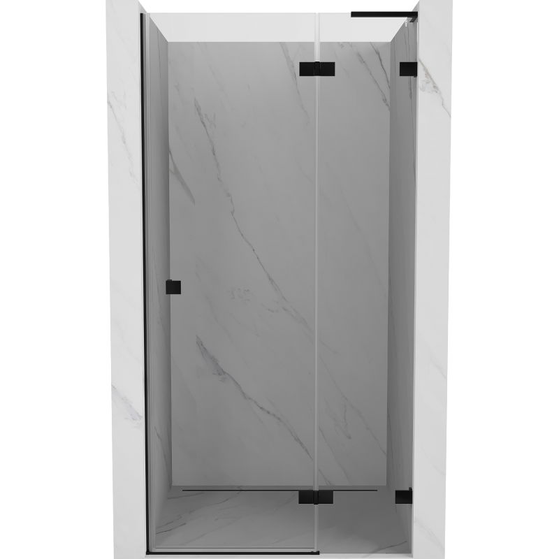 Mexen Lunar L въртяща се врата за душ, дясна 80 см, прозрачна, черна - 834L-080-000-70-00-P