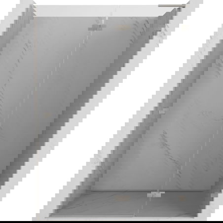 Mexen Lunar L Душ врата с шарнирно отваряне дясно 135 см, прозрачни, четкан никел - 834L-135-000-97-00-P